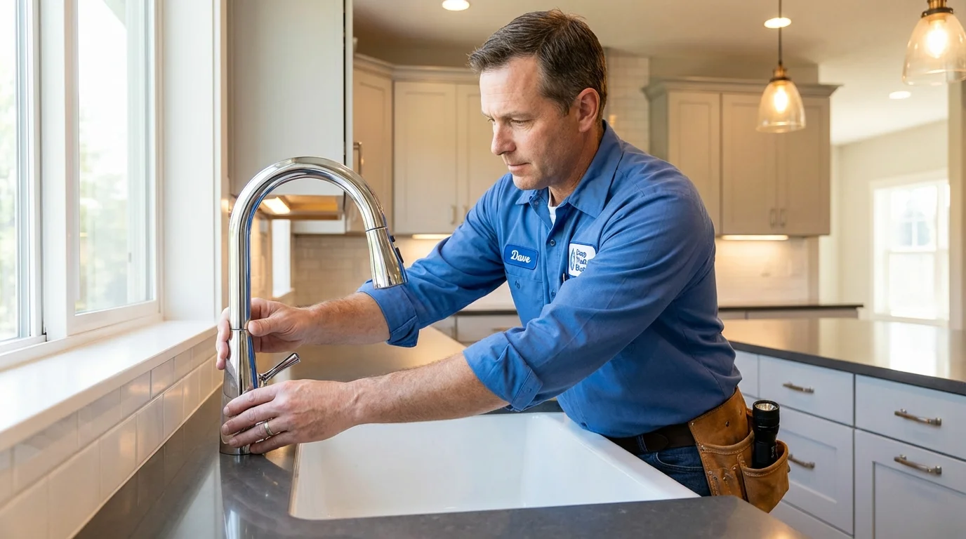 Kitchen faucet installation by Johns Plumbing LLC in Kelso